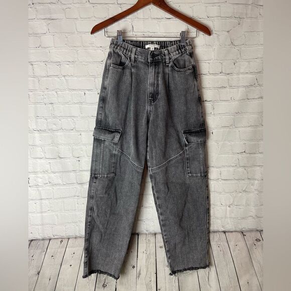 Pac Sun Gray Cargo Denim Size XS - Picture 2 of 10
